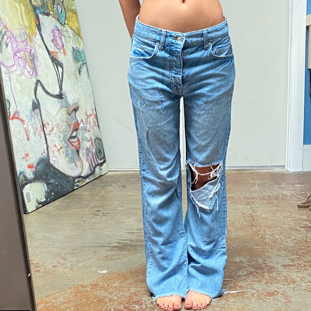 Free People Low Waisted Baggy Jeans